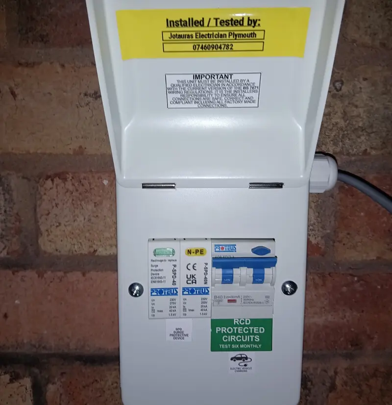 ev charger installation consumer unit