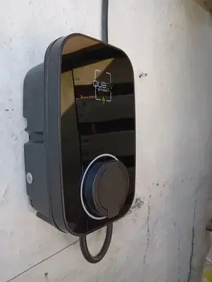 Rolec QUBEV Smart EV charger wall installation completed for a residential property in Plymouth.